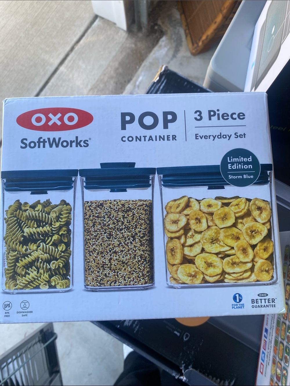 OXO SoftWorks POP 3-Piece Container Set in Storm Blue. No offers